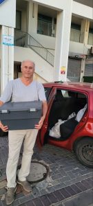 delivering care packages in Ashkelon