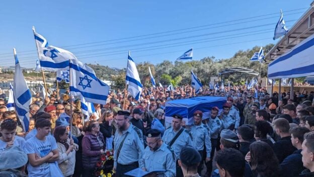 Funeral of Messianic Christian who died in the war with Hamas, Urija Bayer